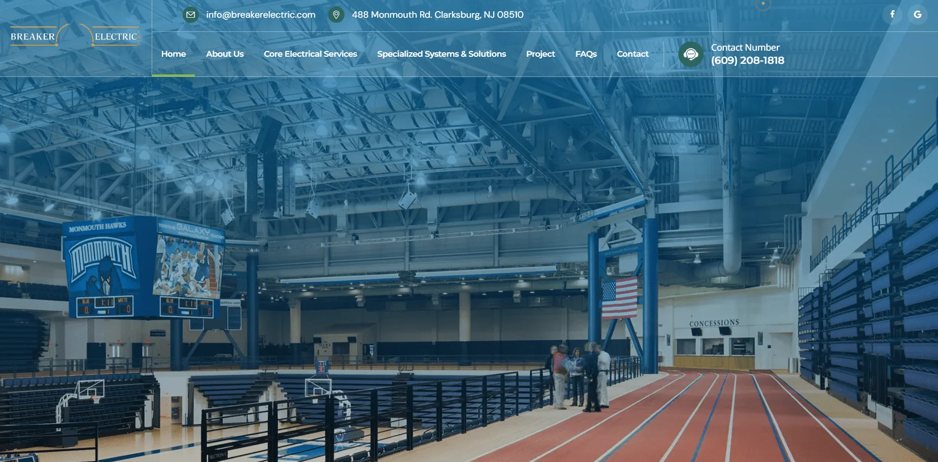 Screenshot of Breaker Electric - Corporate Website project by Ramedia